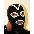 L Dom mask fehér díszítéssel