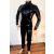 XXL Latex catsuit, elől "V" kialakítású cipzárral fekete színben