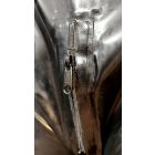 XXL Latex catsuit, elől "V" kialakítású cipzárral fekete színben