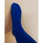 XL Férfi latex catsuit kék színben első cipzárral, egybeépített zoknival.