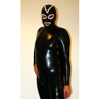 XXXL Férfi latex catsuit fekete színben, első cipzárral. (Kiemelkedő minőség!)