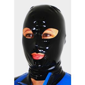 S Latex maszk fekete színben 