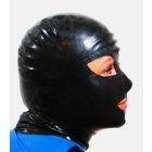 S Latex maszk fekete színben 
