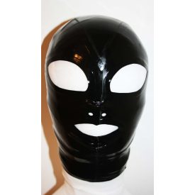 M Latex maszk fekete színben 