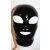 S Latex maszk fekete színben 